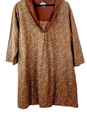 Blair 3X Tan Tunic Top Plus